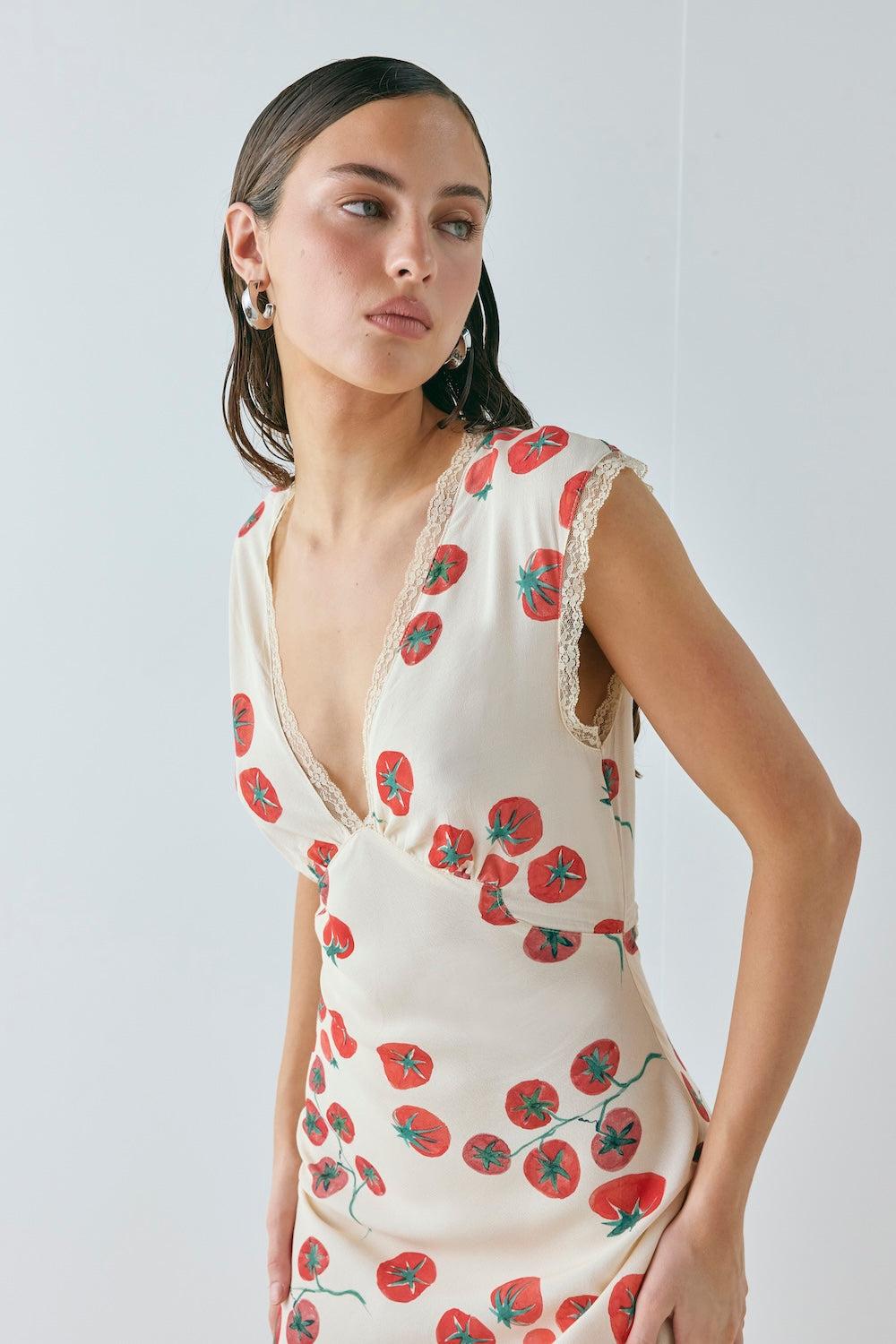 Vintage Lover Bias Cut Maxi Dress Roma Product Image