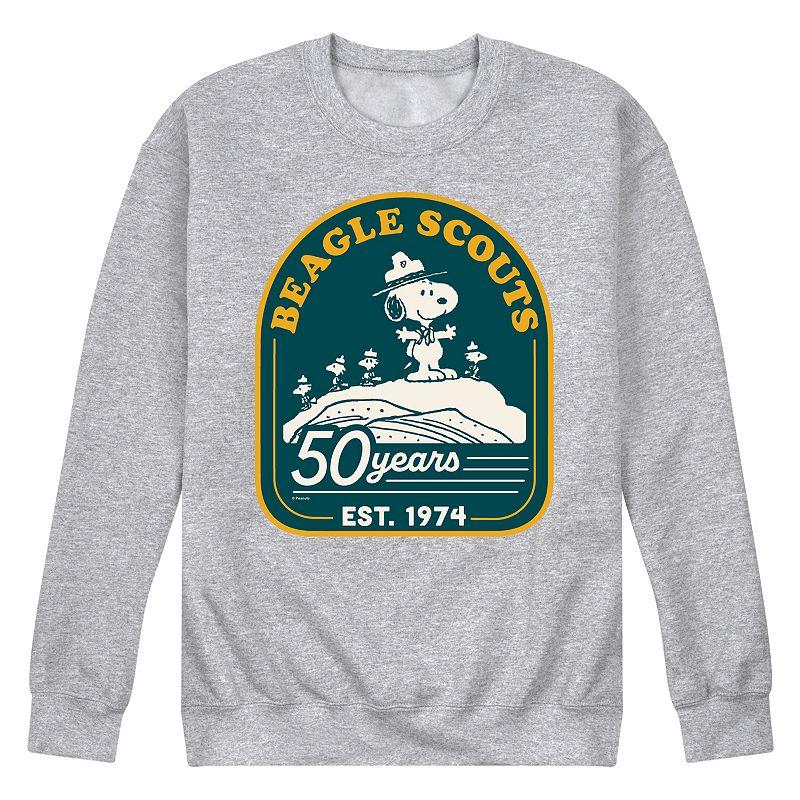 Men's Peanuts Beagle Scout Mountain Top Fleece Sweatshirt,  Product Image
