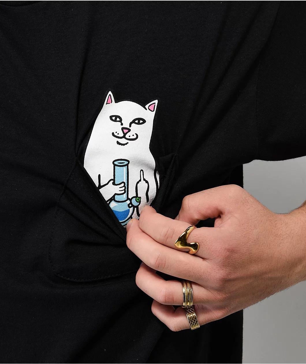 RIPNDIP No Worries Nerm Black Pocket T-Shirt Product Image