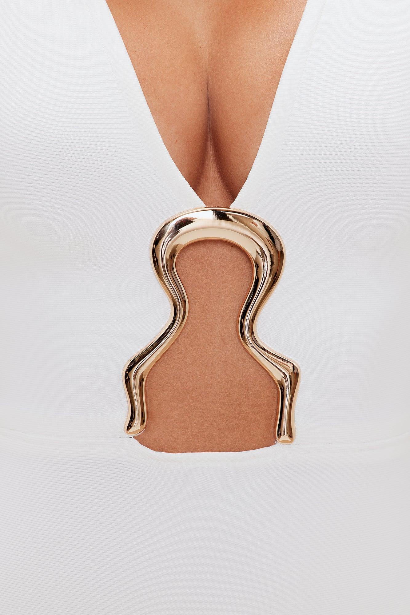 Bree Bandage Mini Dress - White Product Image