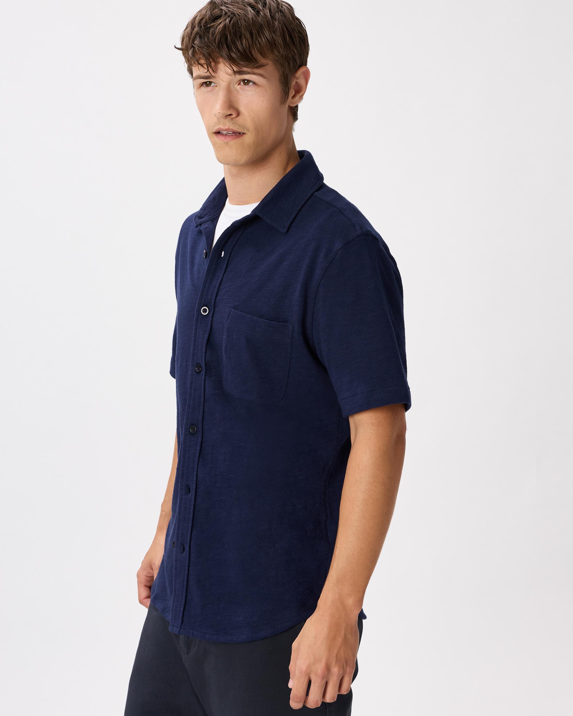 Quince | Men's Slub Short Sleeve Button Up Shirt Organic Cotton Product Image