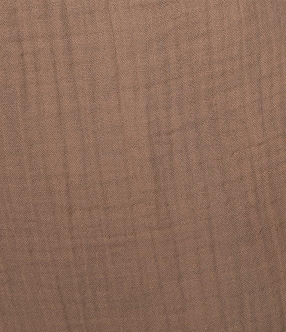 Eileen Fisher Plus Size Organic Cotton Gauze Elastic Waist Straight Leg Pants Product Image