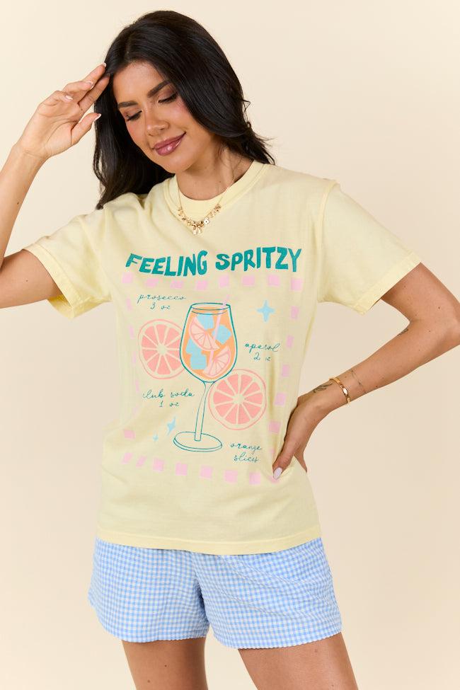 Feeling Spritzy Yellow Graphic Tee SALE Product Image