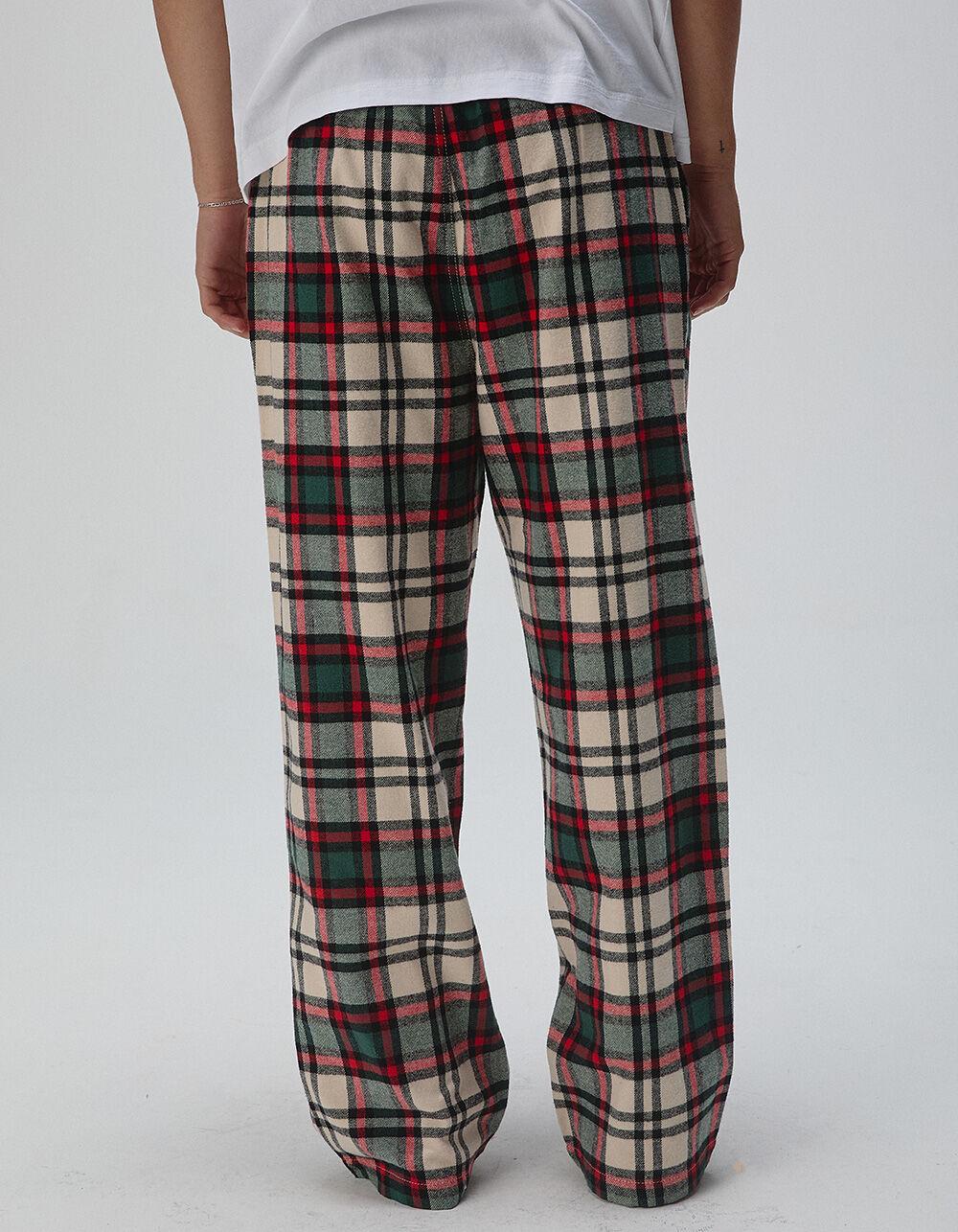 RSQ Mens Plaid Pajama Pants - WHT/GRAY Product Image