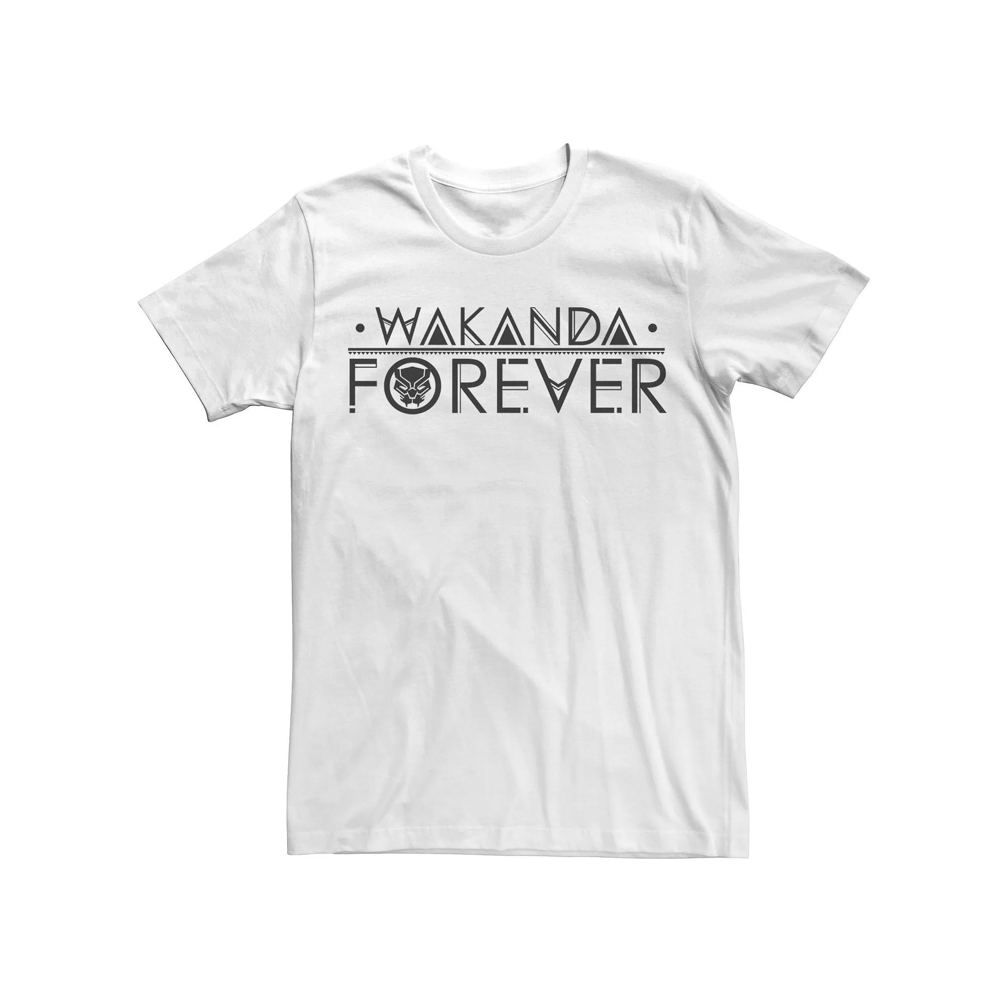 Big & Tall Marvel Black Panther Wakanda Forever Chest Tee, Men's,  Product Image