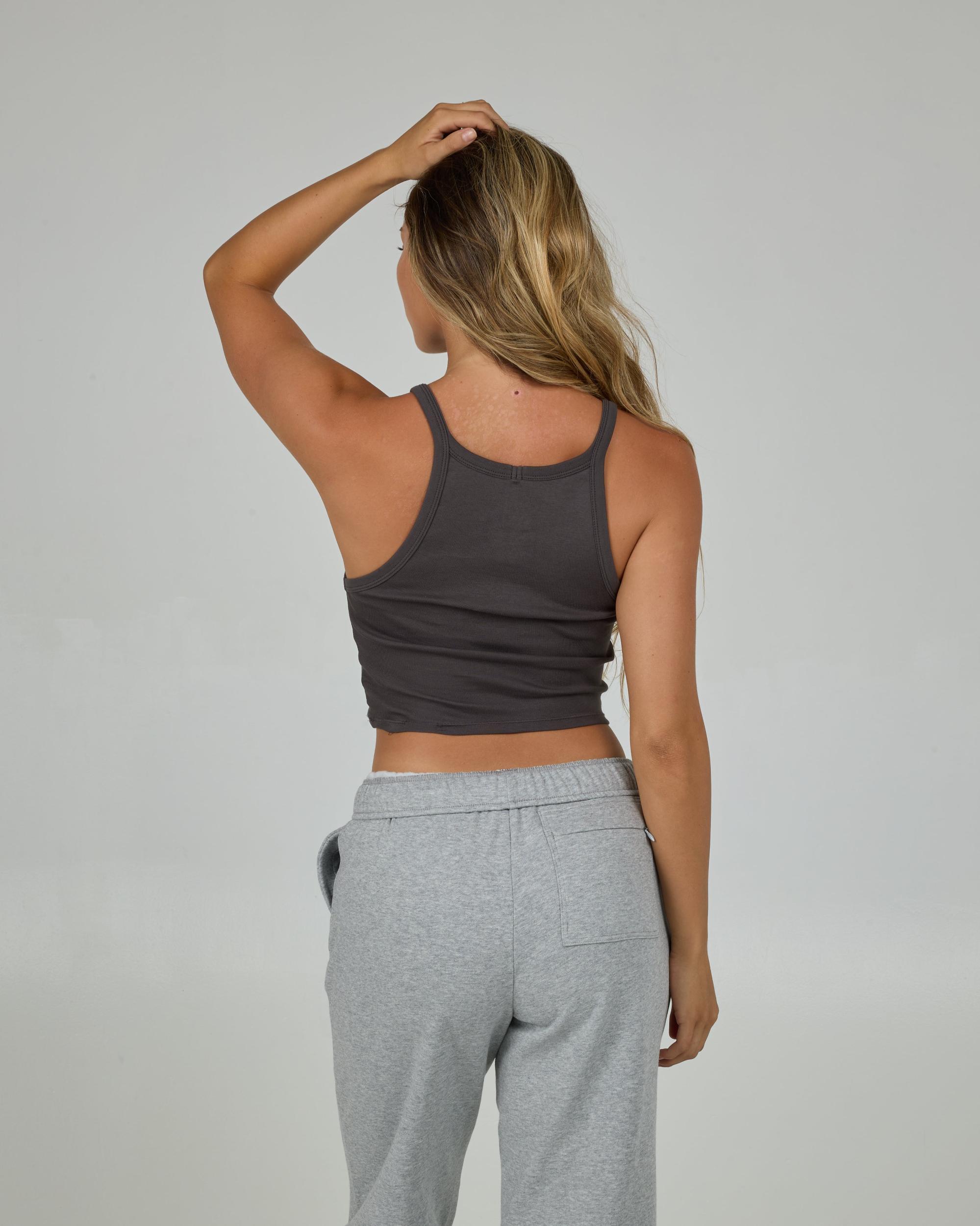 Island Time Tank - Charcoal Female Product Image