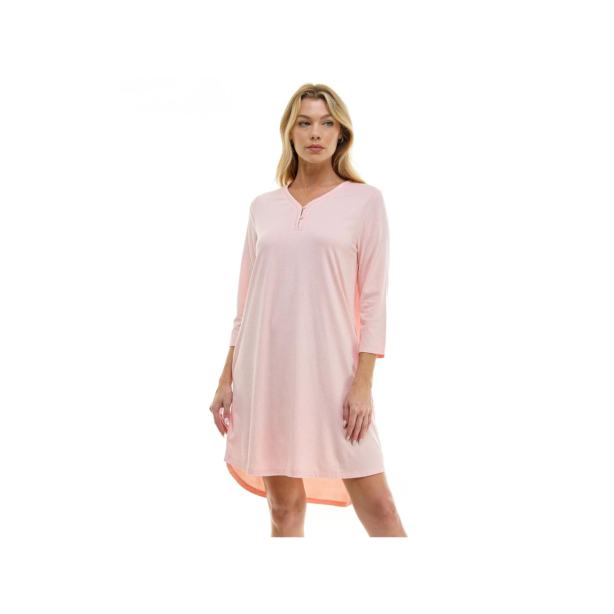 Petite Croft & Barrow® Cozy Luxe Sleepshirt, Women's, Size: XS Petite, Impatiens Product Image