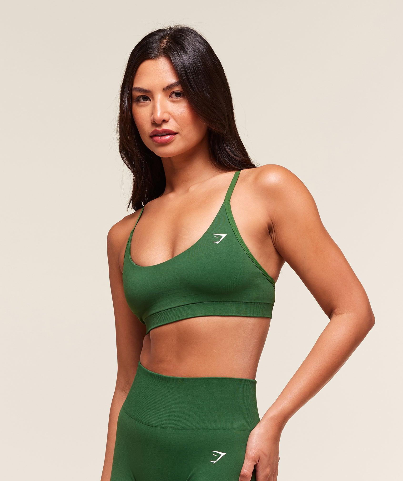 Gymshark Everyday Seamless Racerback Sports Bra - Athletic Green Female Product Image