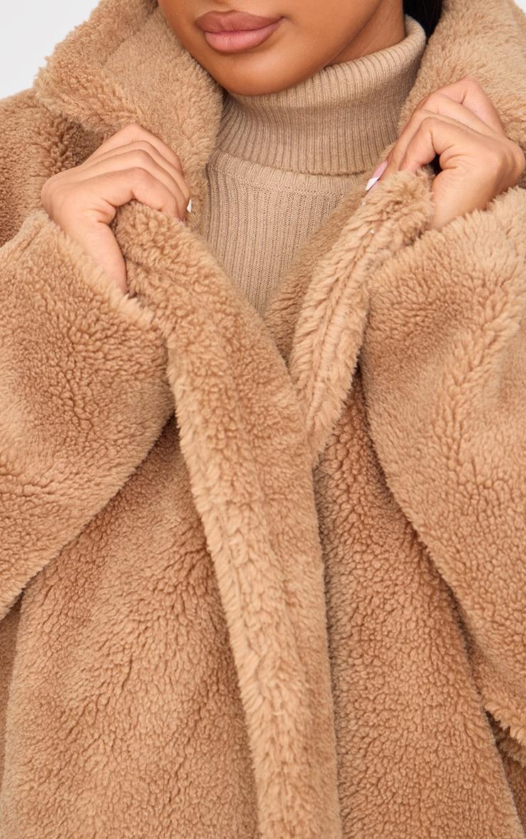 Petite Stone Teddy Bear Borg Coat Product Image