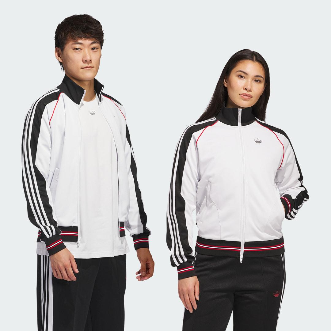 adidas Tyshawn Track Jacket Crystal White M Unisex Product Image