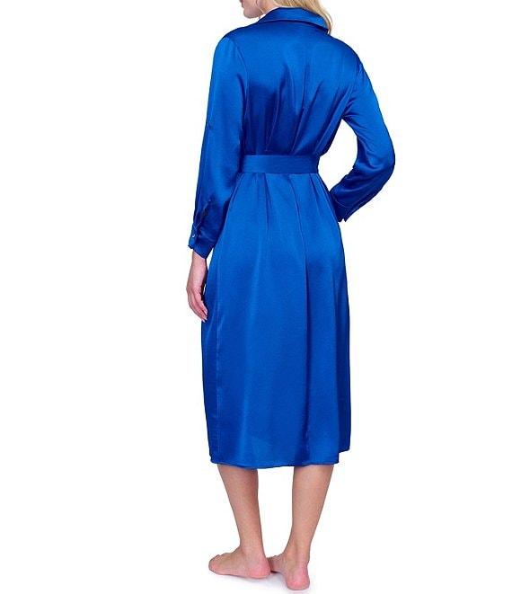 Gottex Monte Carlo Point Collar Long Sleeve Button Front Shirt Dress Swim Cover Up Product Image