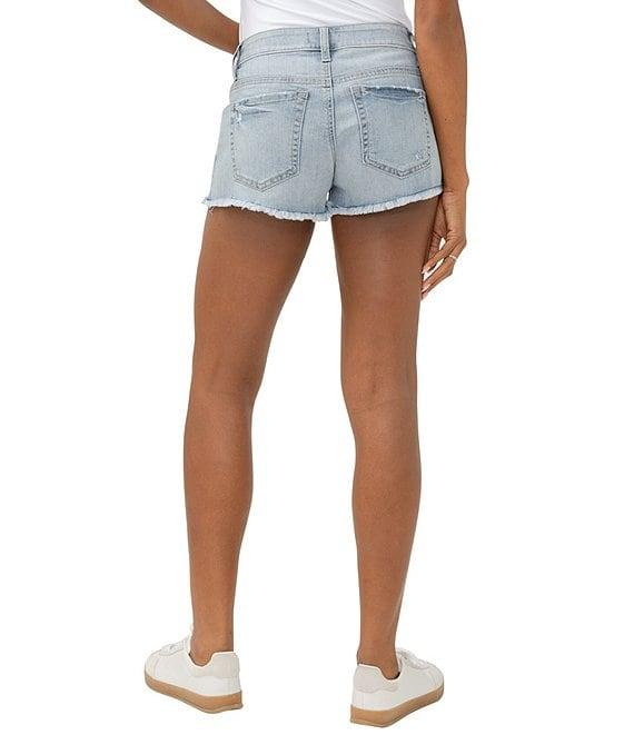 Silver Jeans Co. Americana Mid Rise Relaxed Fit Distressed Boyfriend Shorts Product Image
