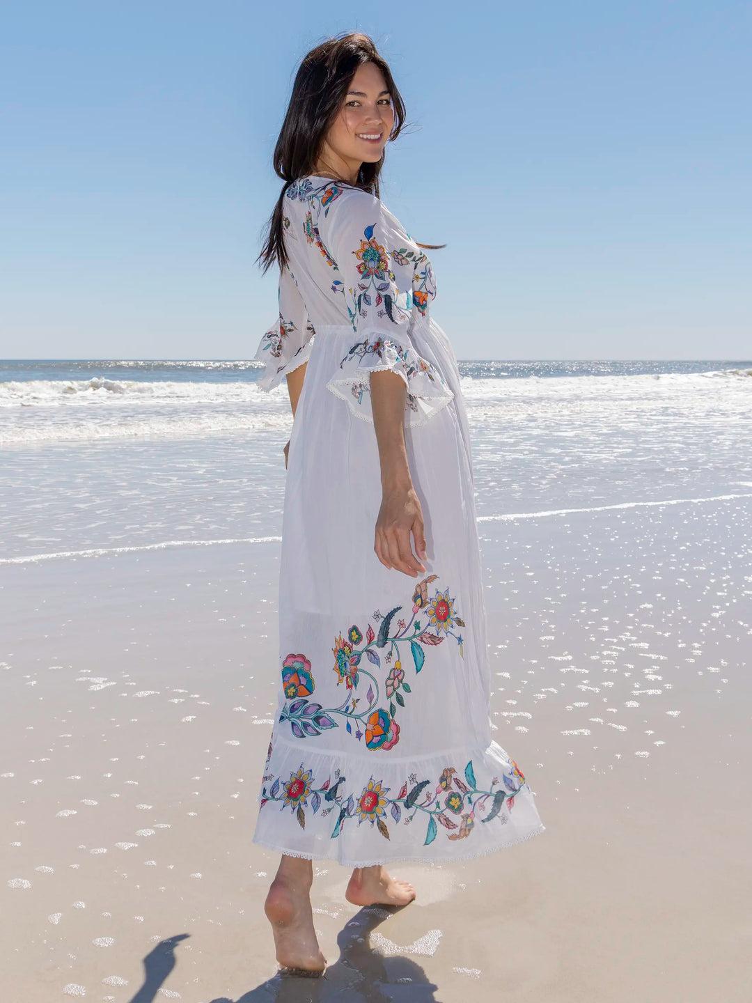 Capri Cotton Maxi Dress Product Image