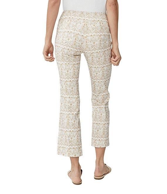 J.McLaughlin Printed Knit Flare Leg Pull-On Cropped Pants Product Image