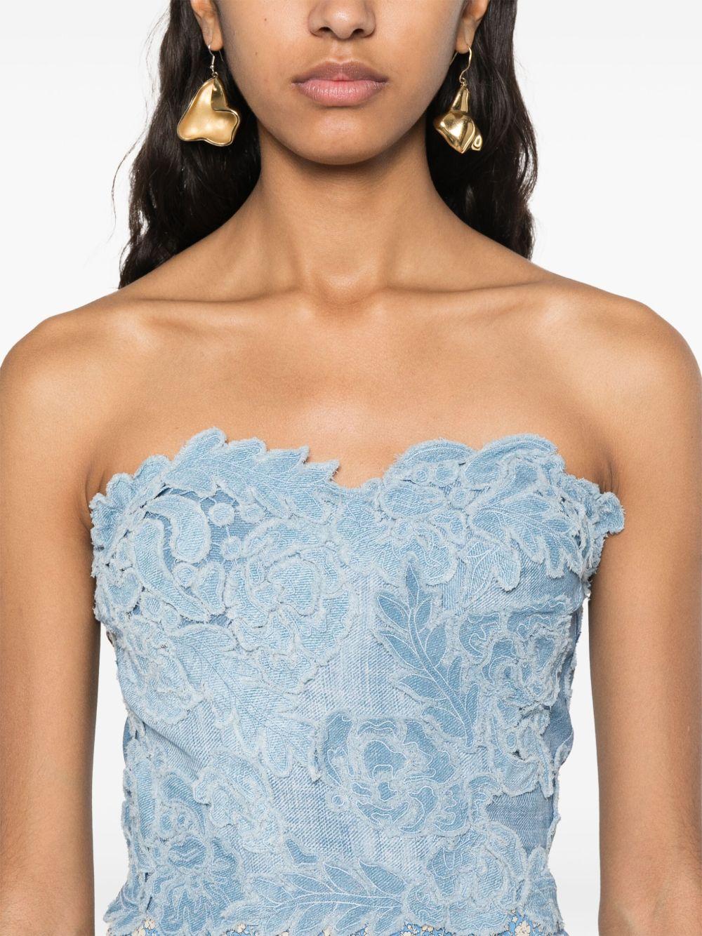 denim bustier top Product Image