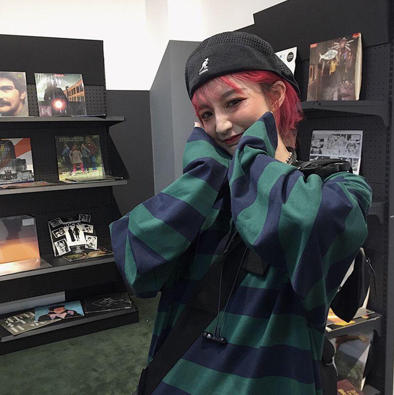 Long-Sleeve Striped T-Shirt Product Image