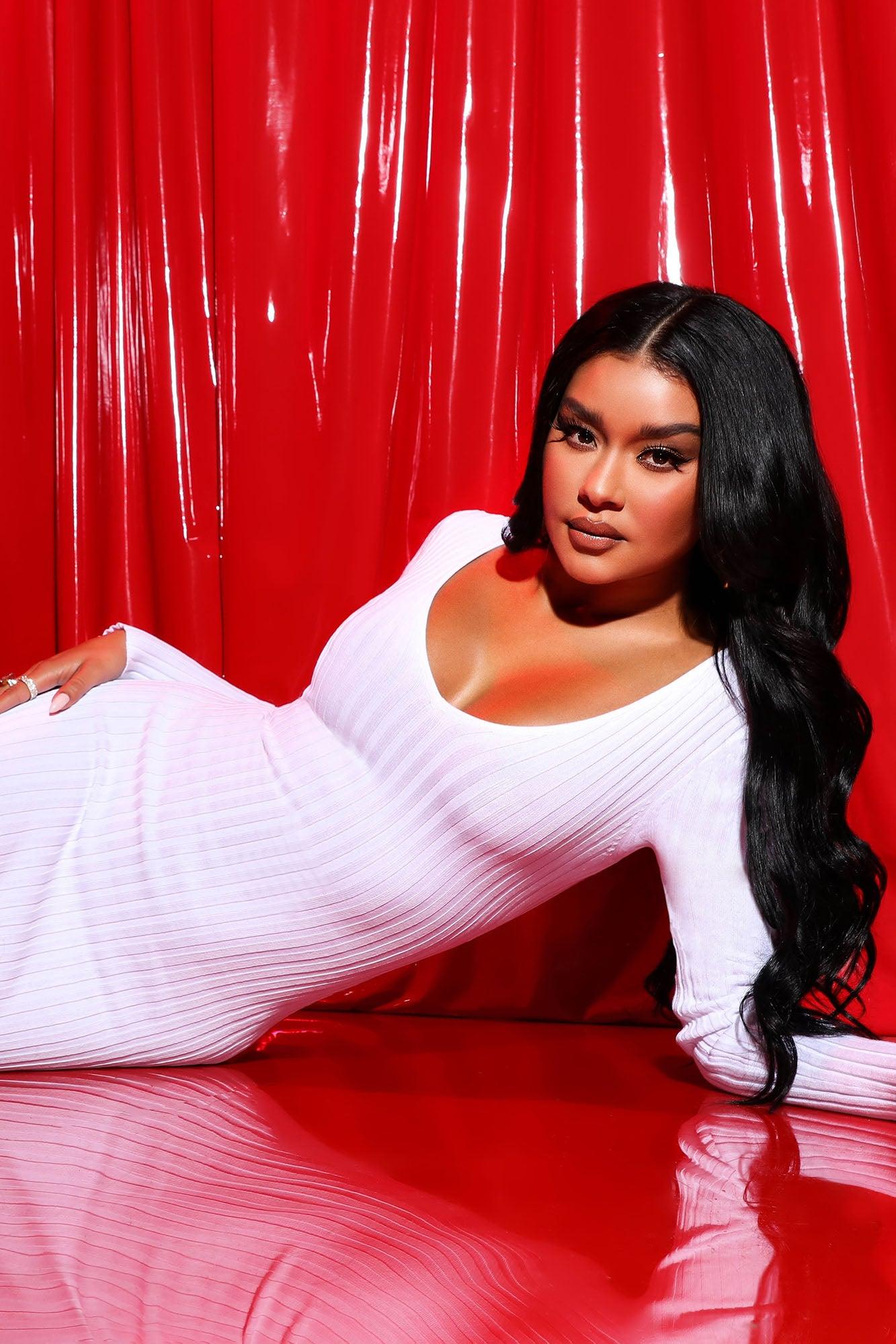 Kallan Knit Dress - White Product Image