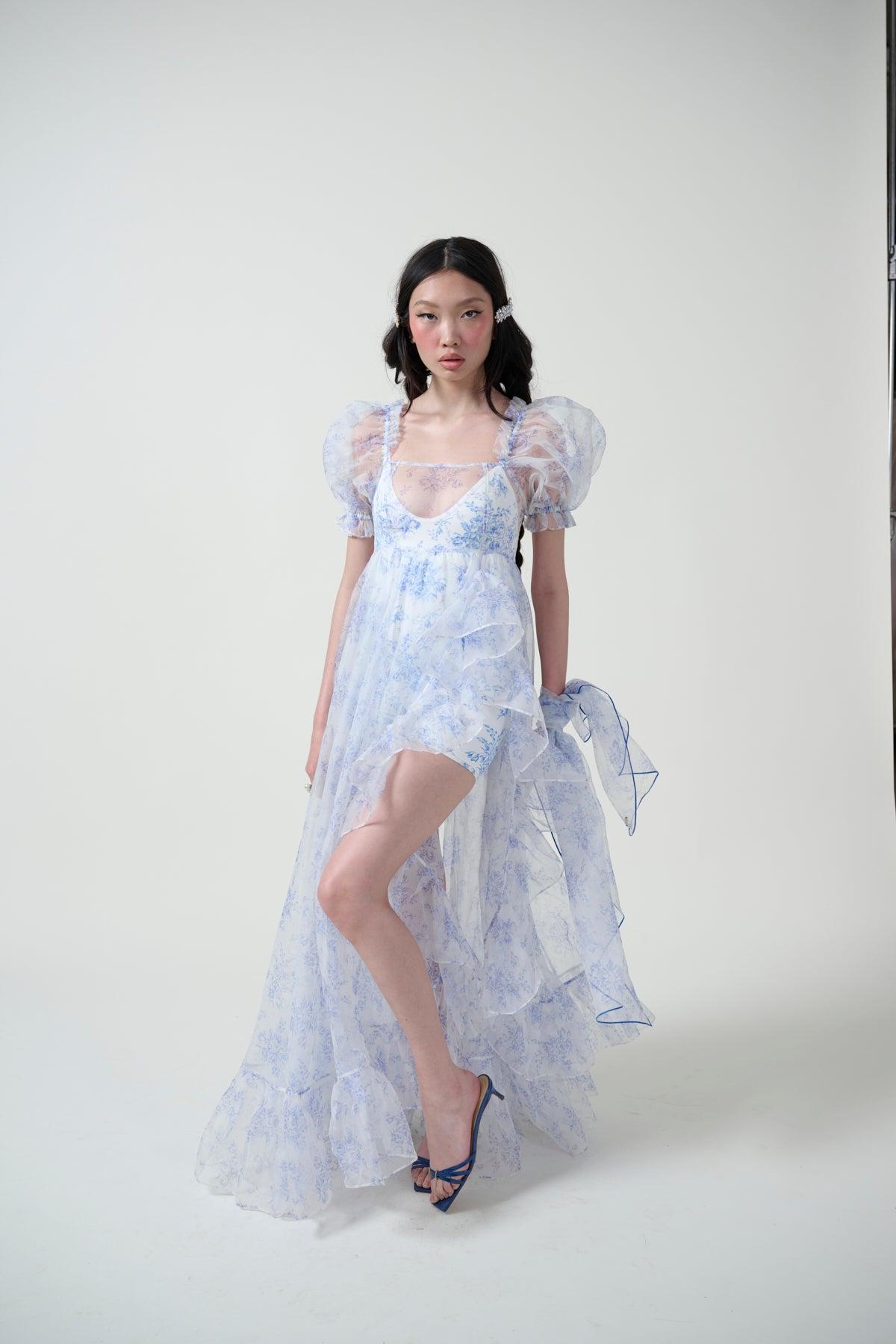 The Bed & Breakfast Sheer Delight Ruffle Gown Product Image