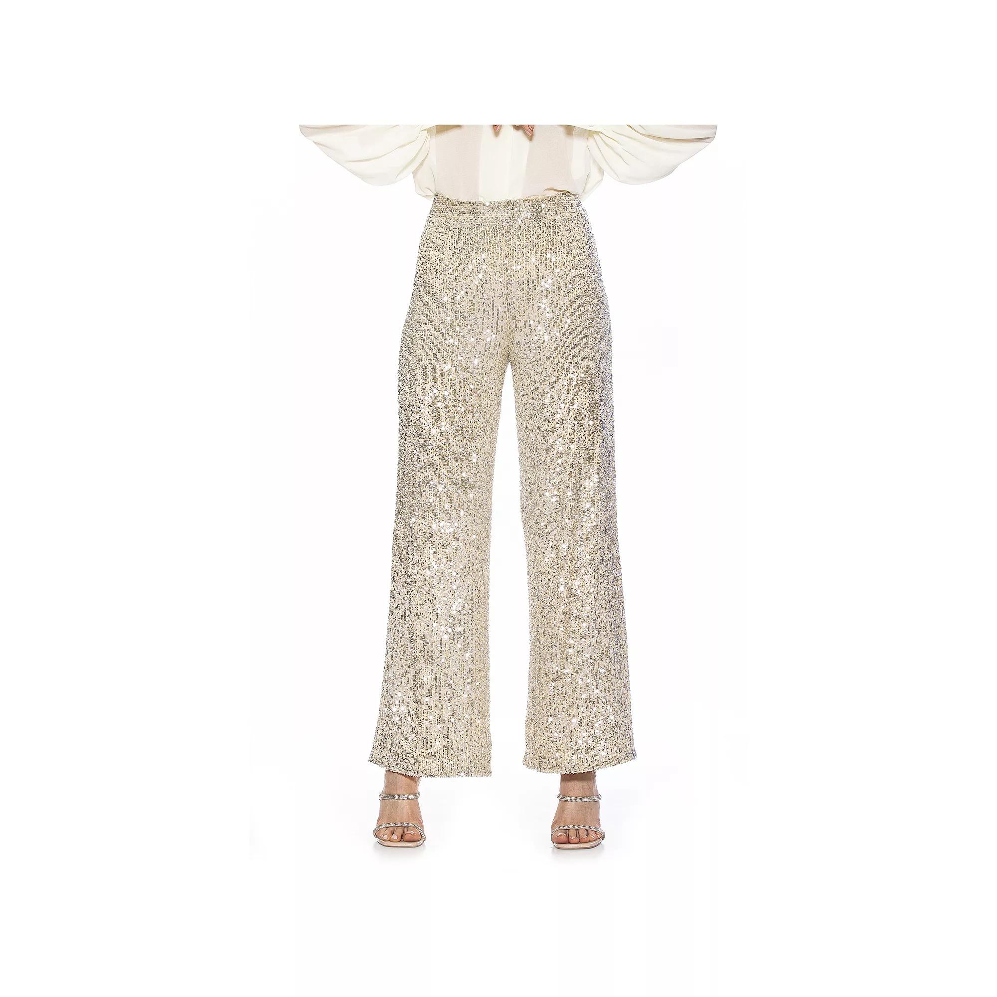 Women's ALEXIA ADMOR Wide-Leg Sequin Pants,  Product Image