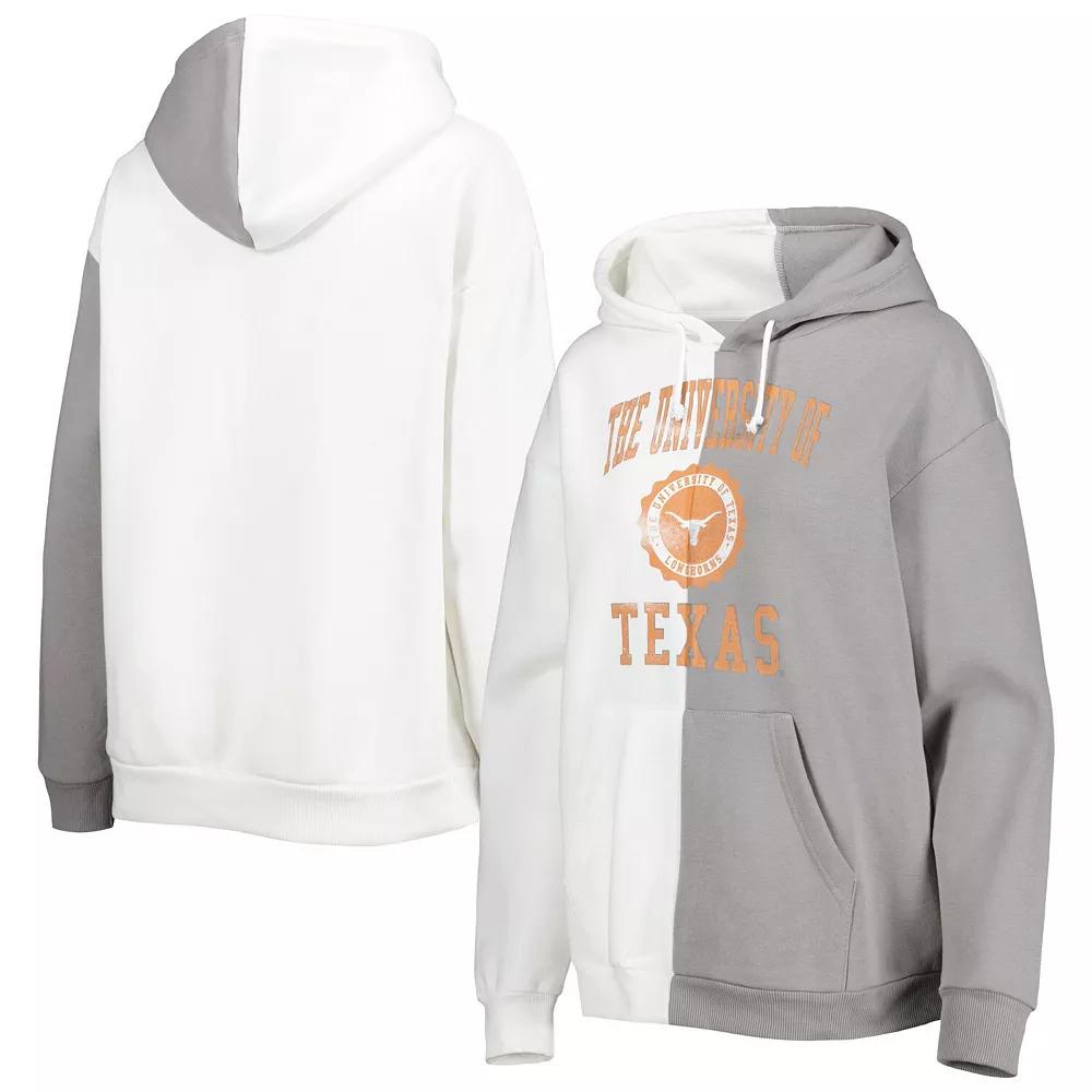 Women's Gameday Couture Gray/White Texas Longhorns Split Pullover Hoodie,  Product Image