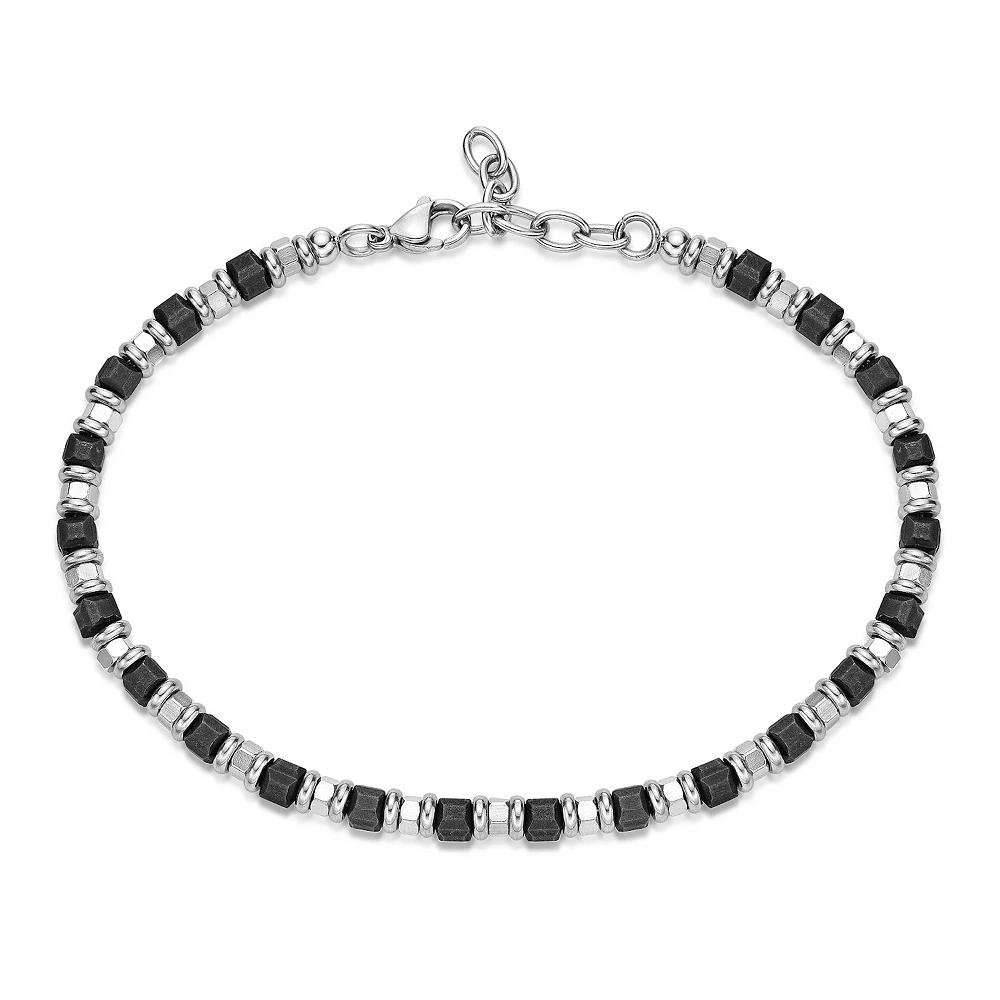 Men's LYNX Stainless Steel Bead Chain Bracelet, Size: 8.5" Product Image