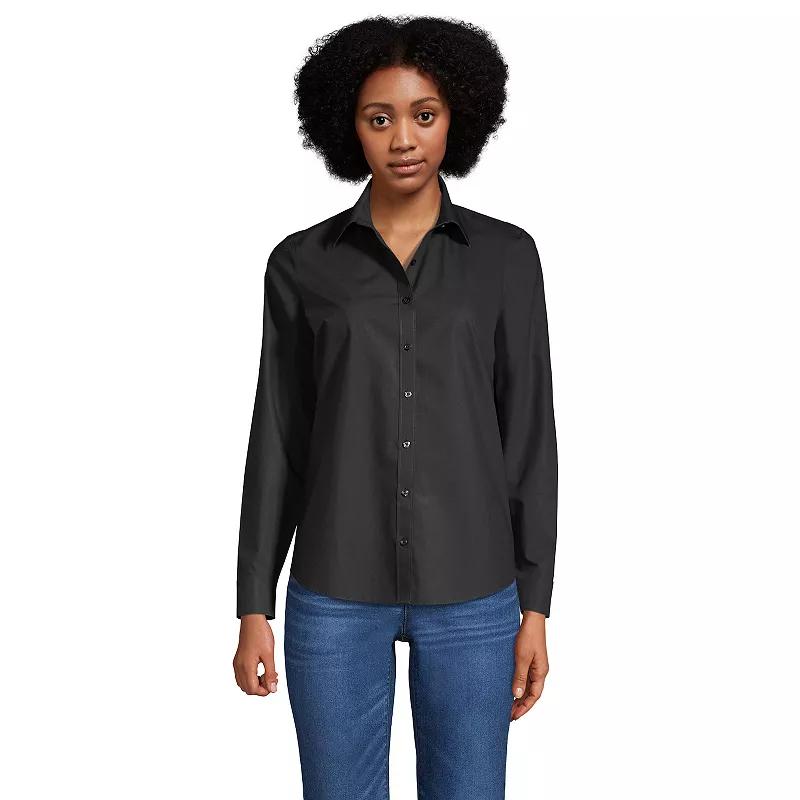 Women's Lands' End No-Iron Long Sleeve Supima Cotton Shirt,  Product Image