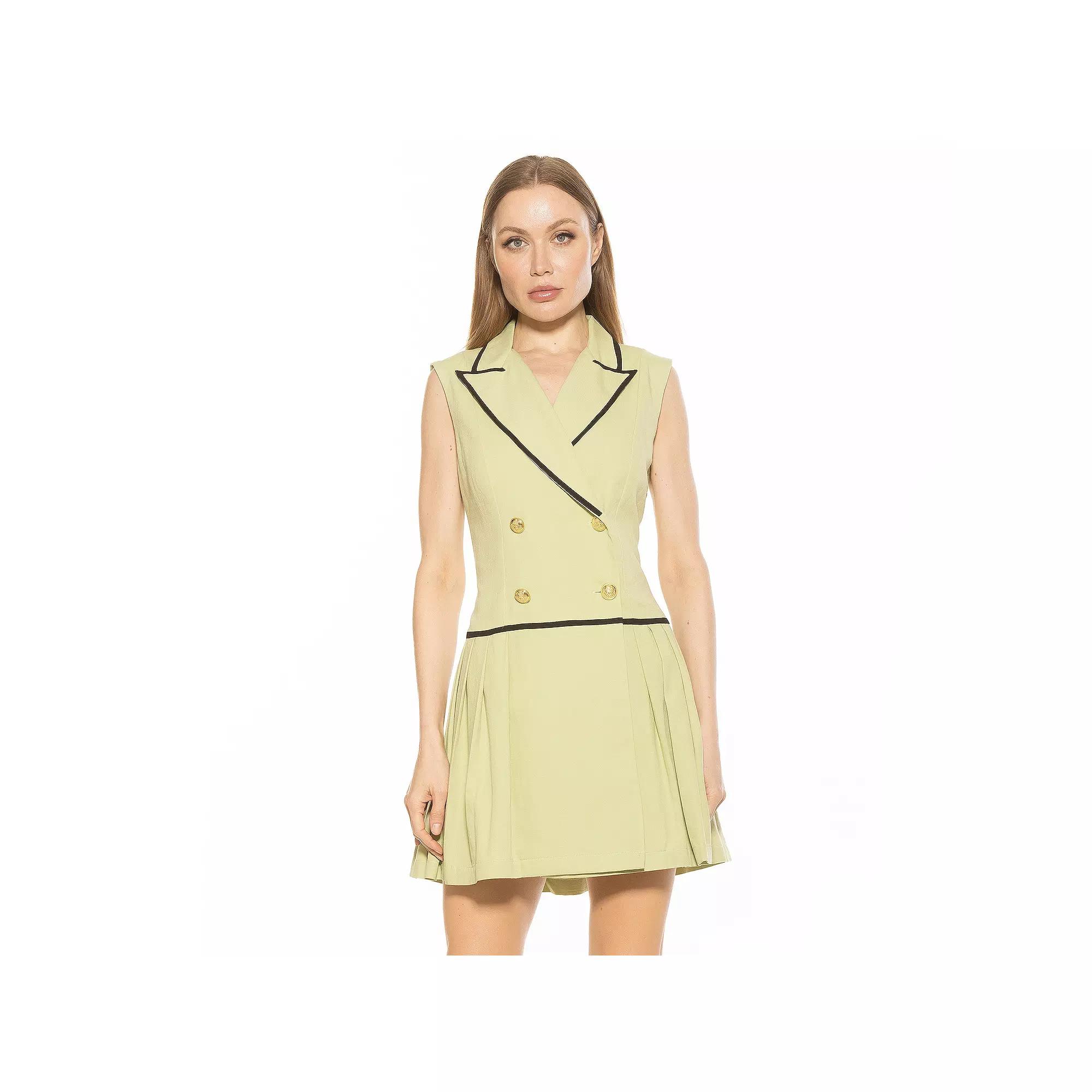 Women's ALEXIA ADMOR Lilyana Piping Collar Dropped Waist Fit & Flare Mini Dress,  Product Image