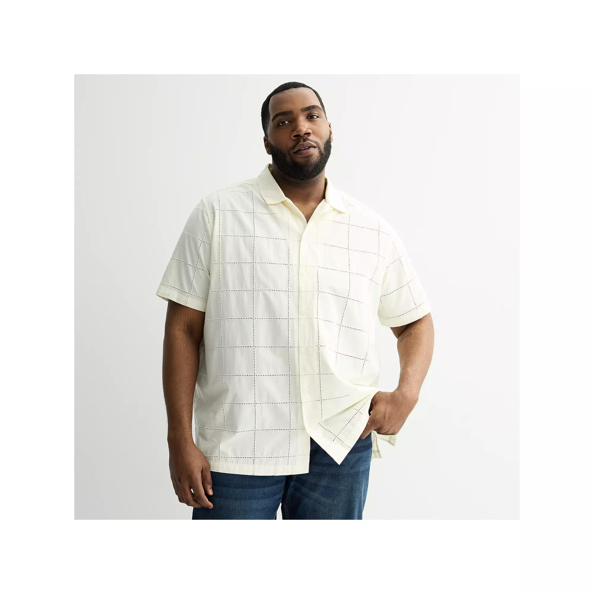 Big & Tall Apt. 9® Short Sleeve Embroidered Camp Collar Shirt, Men's,  Product Image