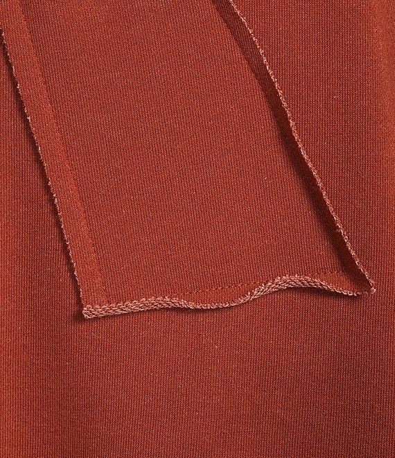 Ali Miles Knit Raw Edge Bow Detail Crew Neck Dolman Long Sleeve Top Product Image