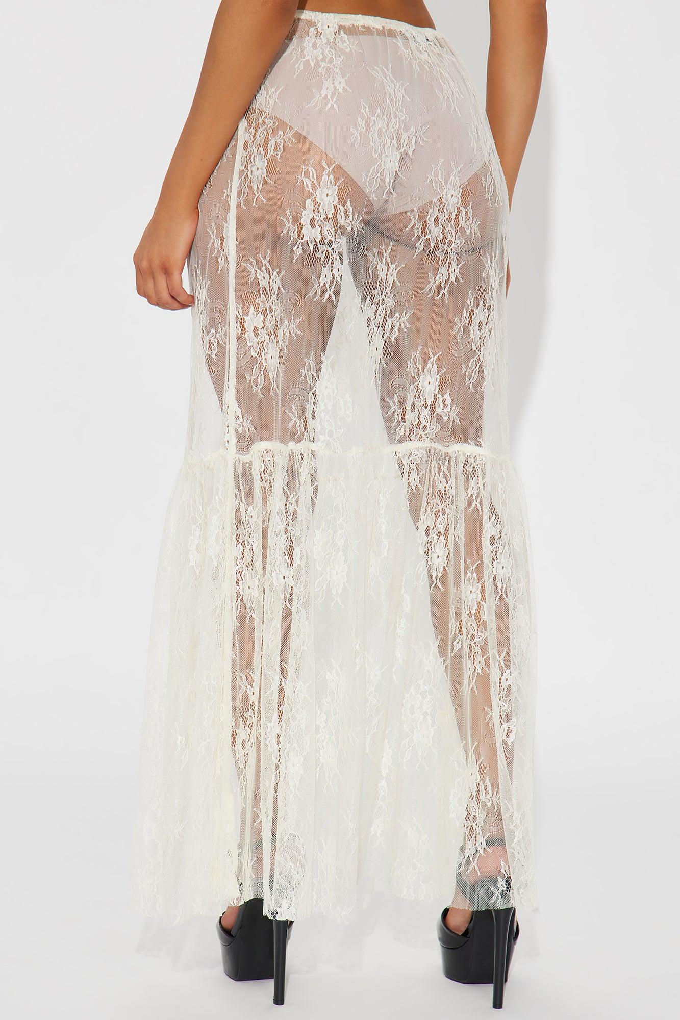 All I Ask Lace Maxi Skirt - Cream Product Image