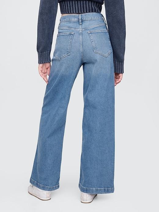 High Rise Stride Wide-Leg Ankle Jeans Product Image