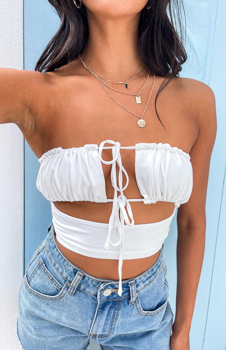Louisiana White Strapless Top Product Image