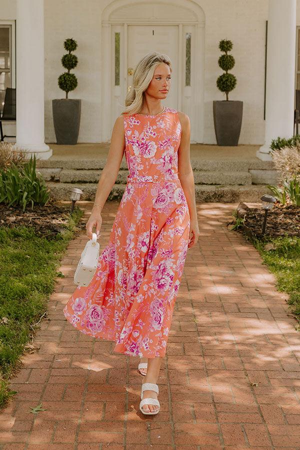 Sunset Garden Floral Midi Dress Product Image
