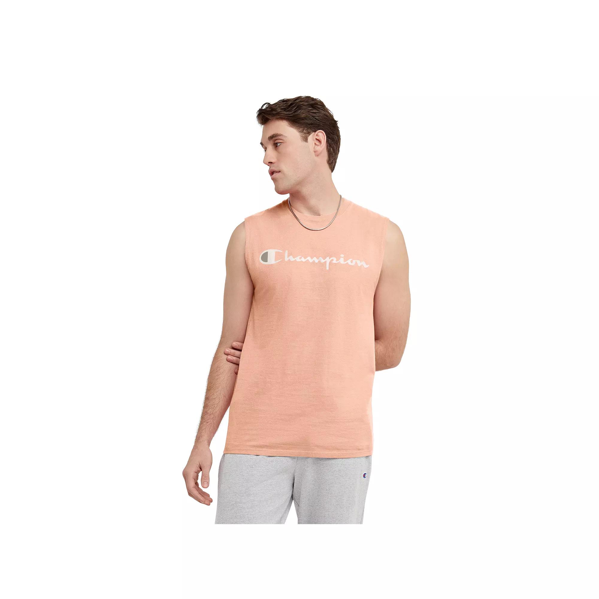 Men's Champion® Logo Graphic Muscle Tee, Size: Small, Blue Crush Product Image