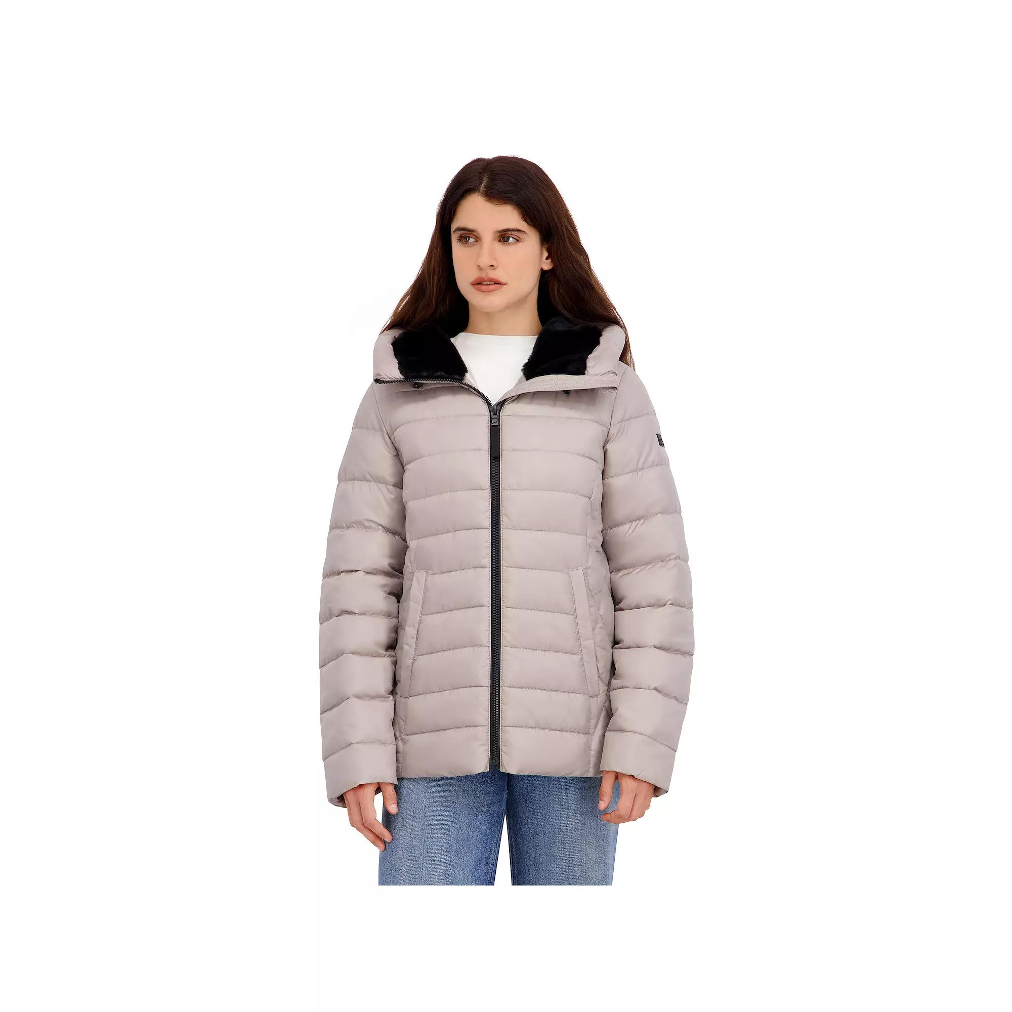Women's Halitech Faux Fur Trim Puffer Jacket,  Product Image