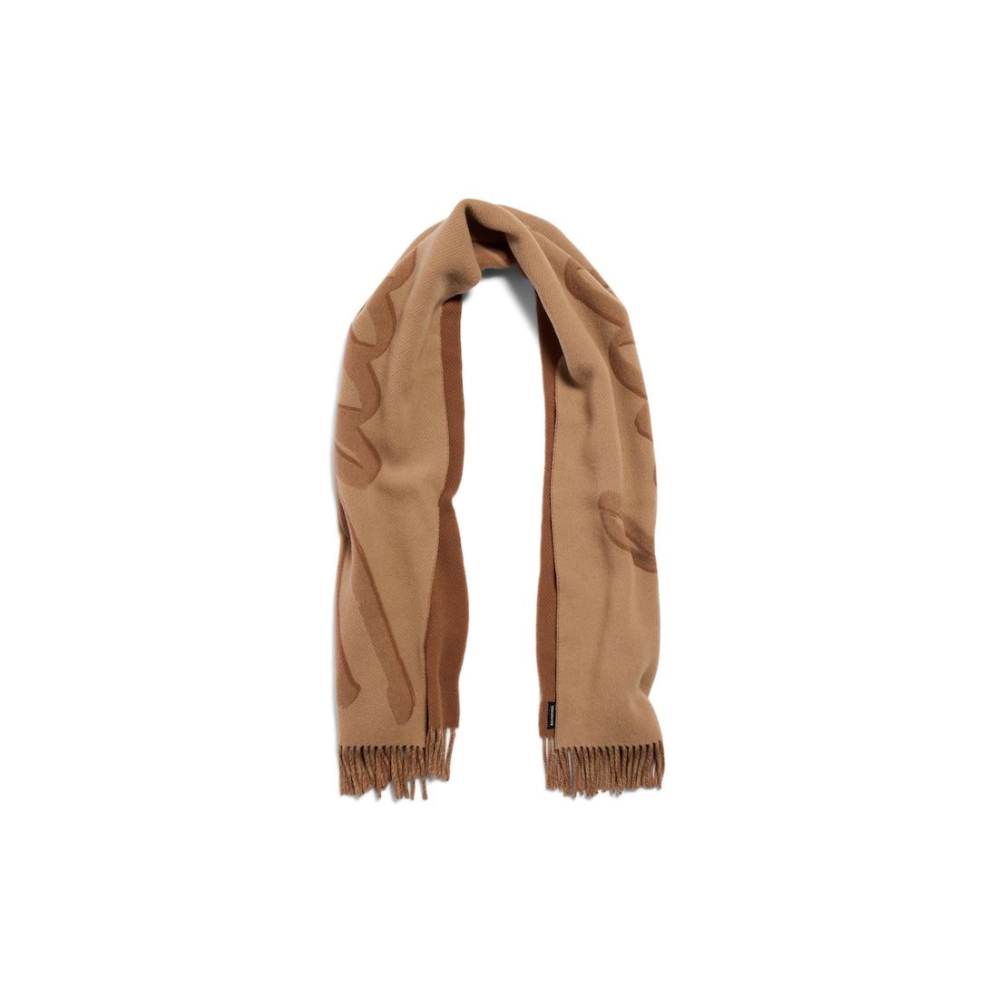 Women's Balenciaga Blanket Scarf in Beige Product Image