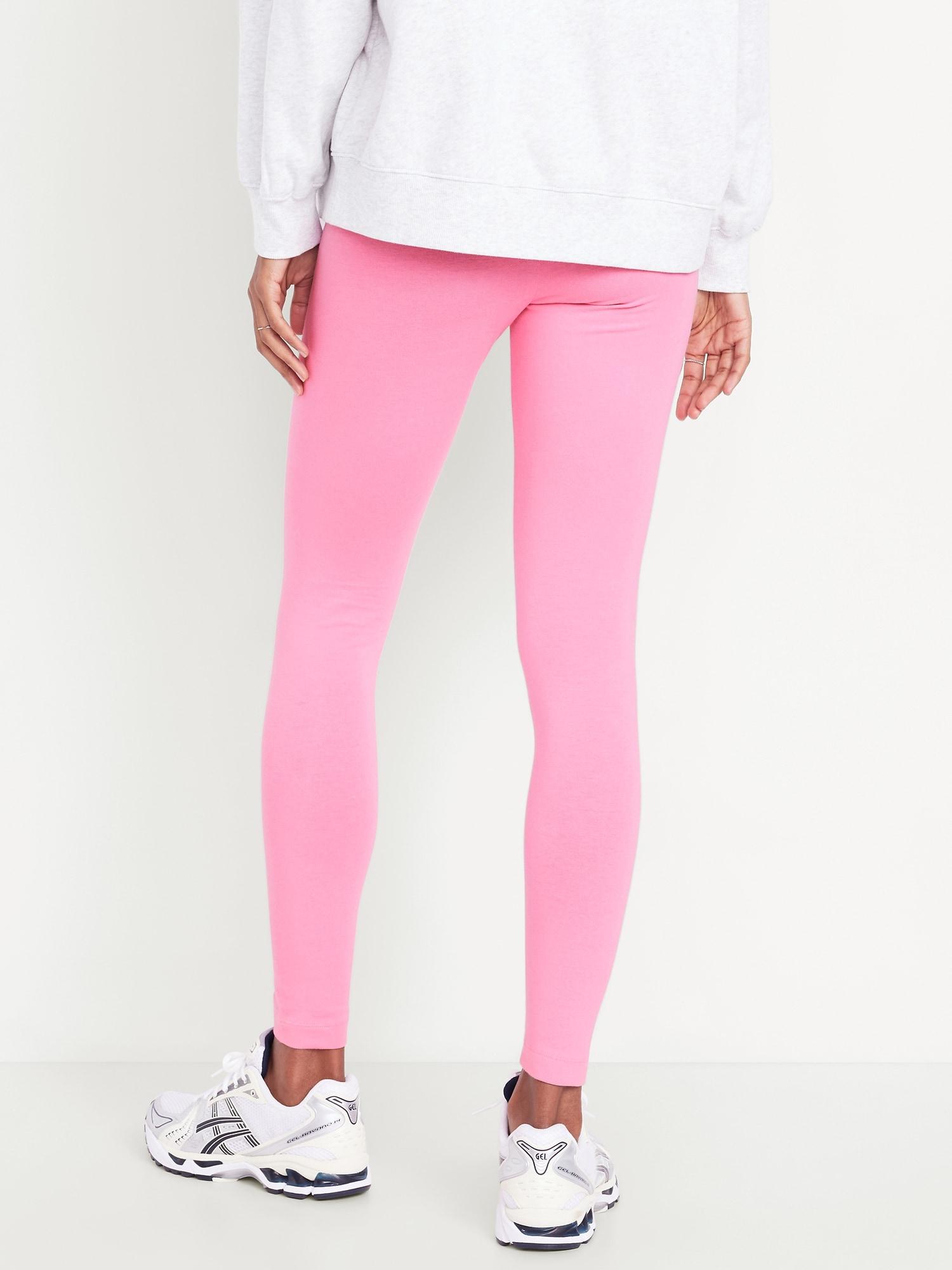 High-Waisted Jersey Fashion Layering Leggings Product Image