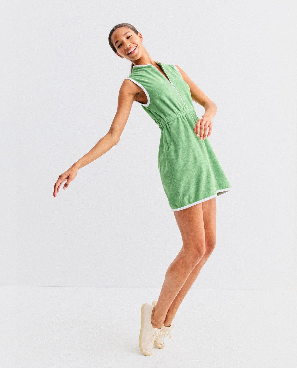 The Terry Dress - Avocado Female Product Image