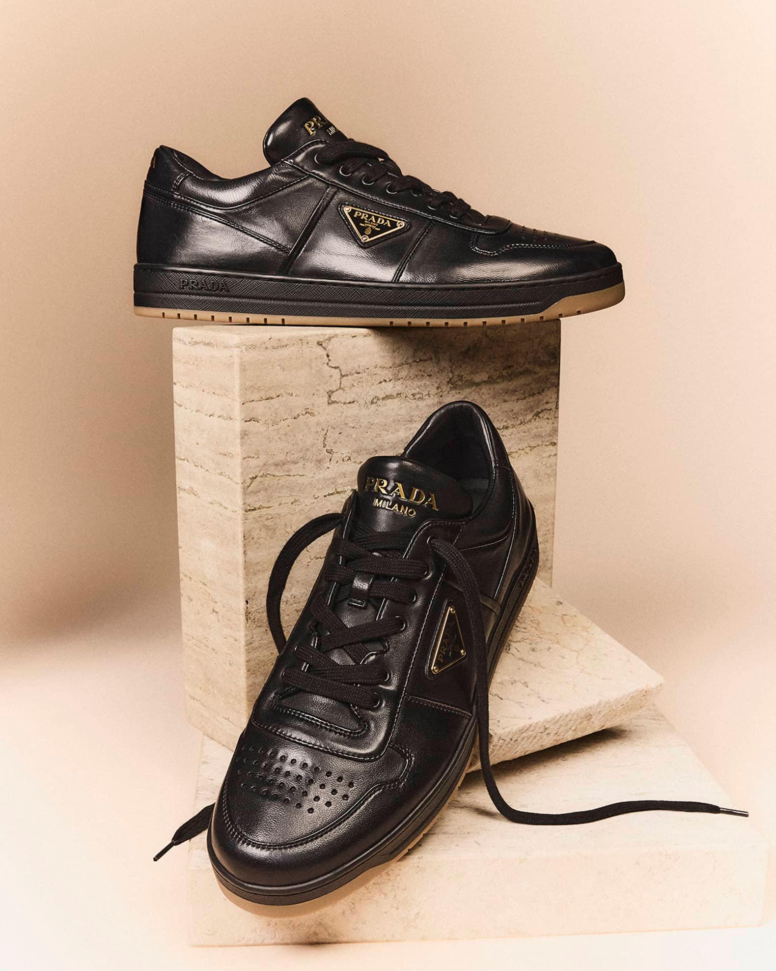 Men's Downtown Napa Leather Low-Top Sneakers Product Image