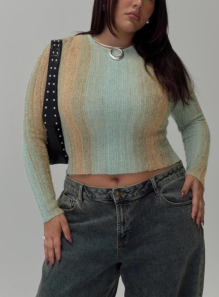 Cardenas Long Sleeve Top Green Curve Product Image