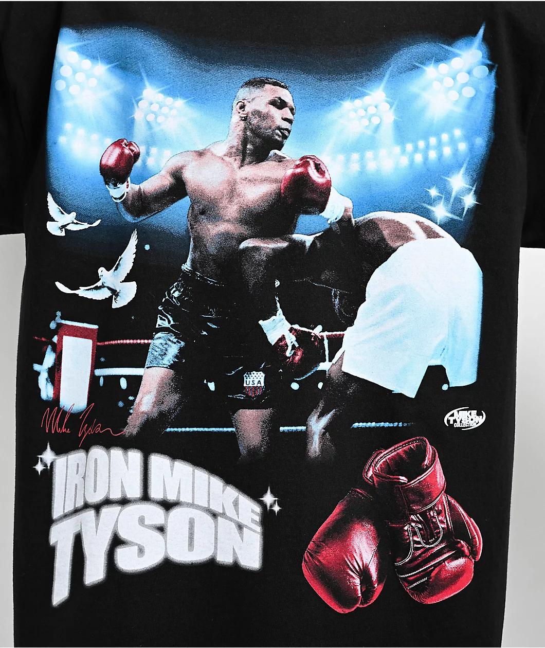 Mike Tyson Surreal Ringside Black T-Shirt Product Image