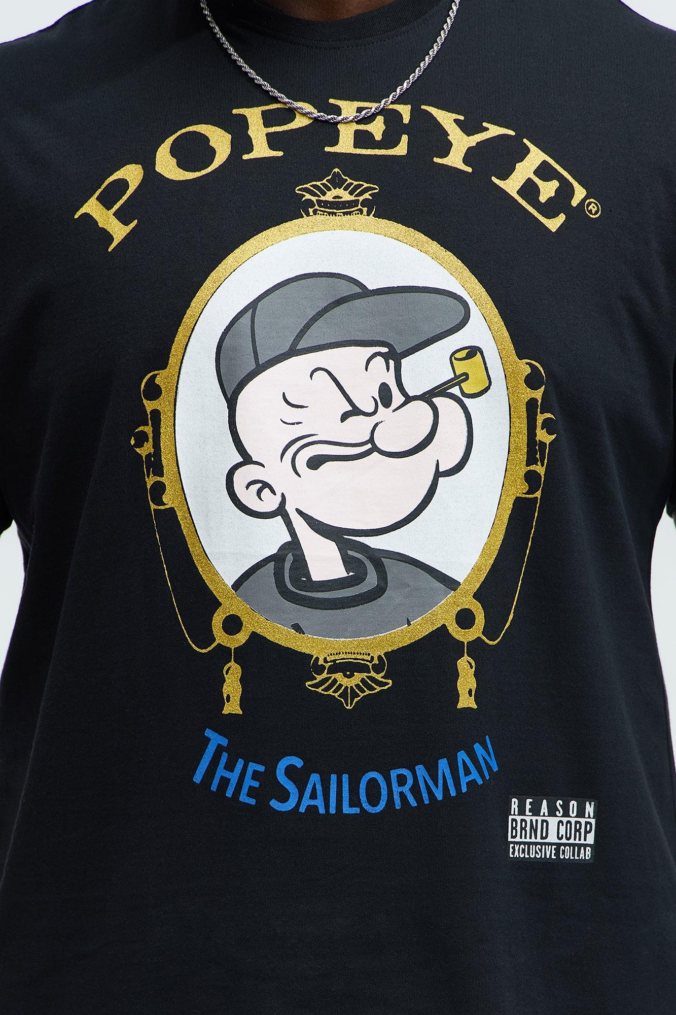 Popeye The Sailorman Short Sleeve Tee - Black Product Image