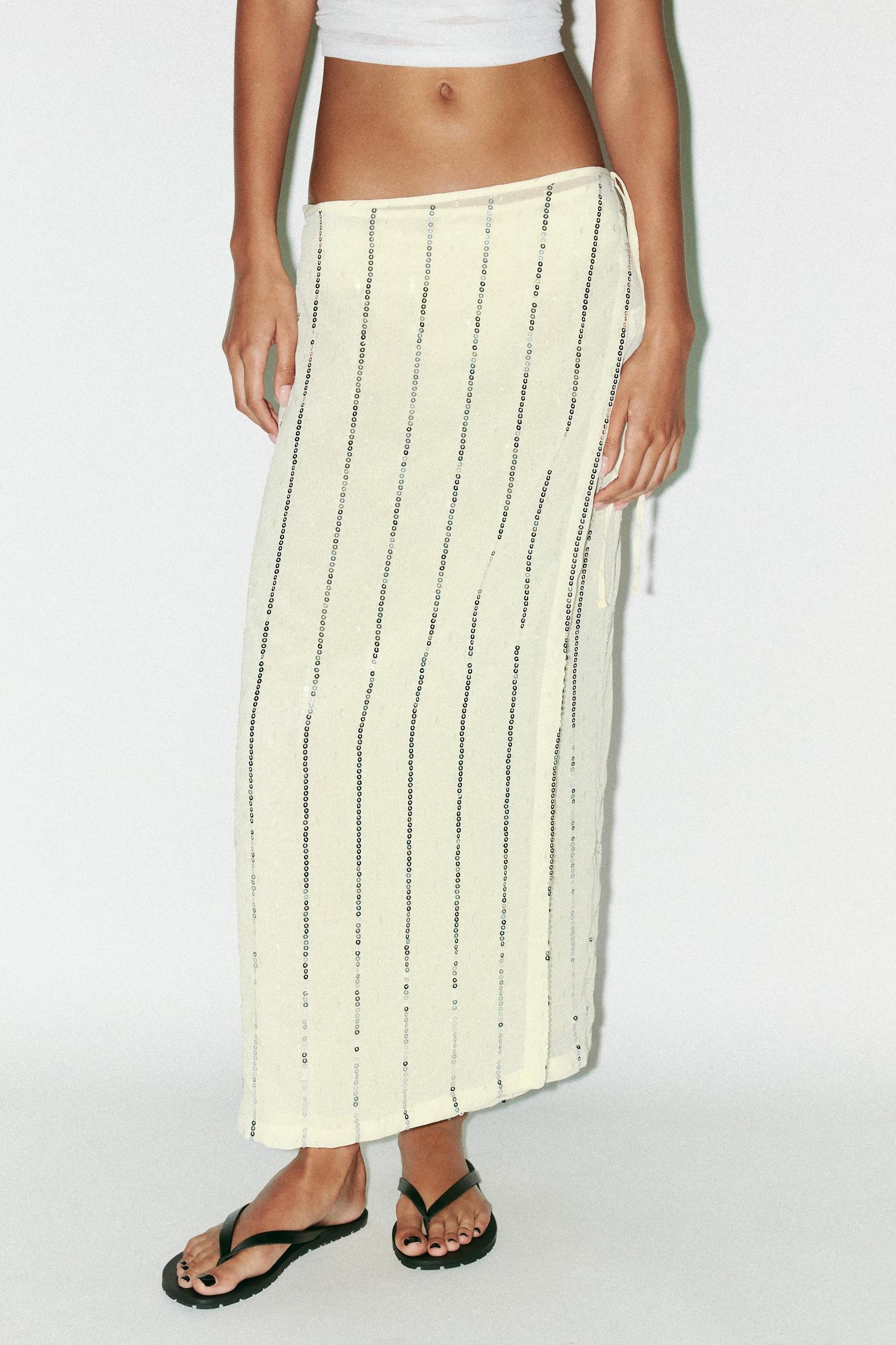 SEQUIN PAREO SKIRT Product Image