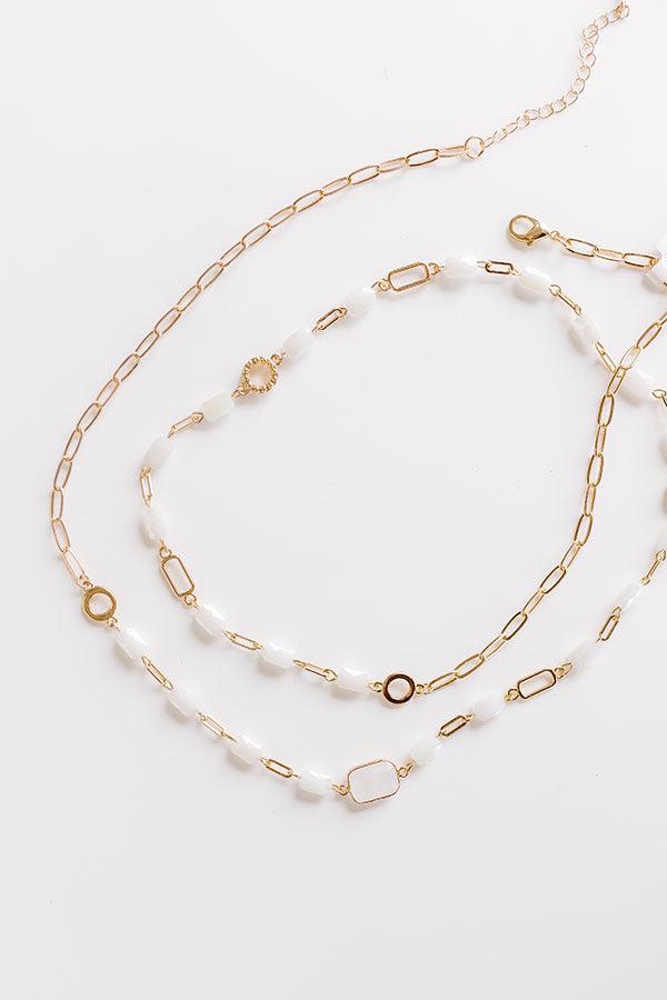All The Glam Necklace in White Product Image