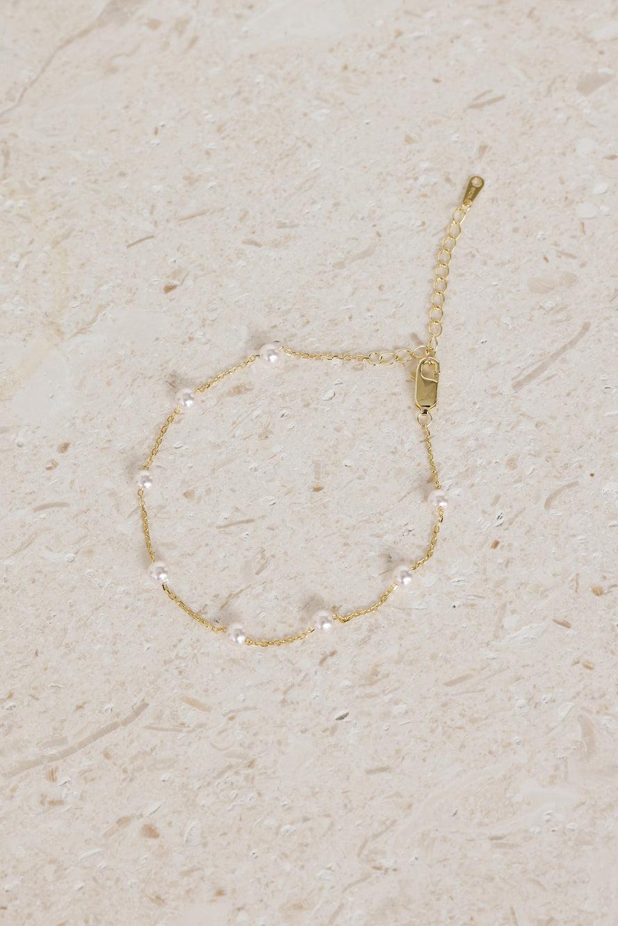 18k Gold Plated Dreamlike Pearl Bracelet Gold Product Image