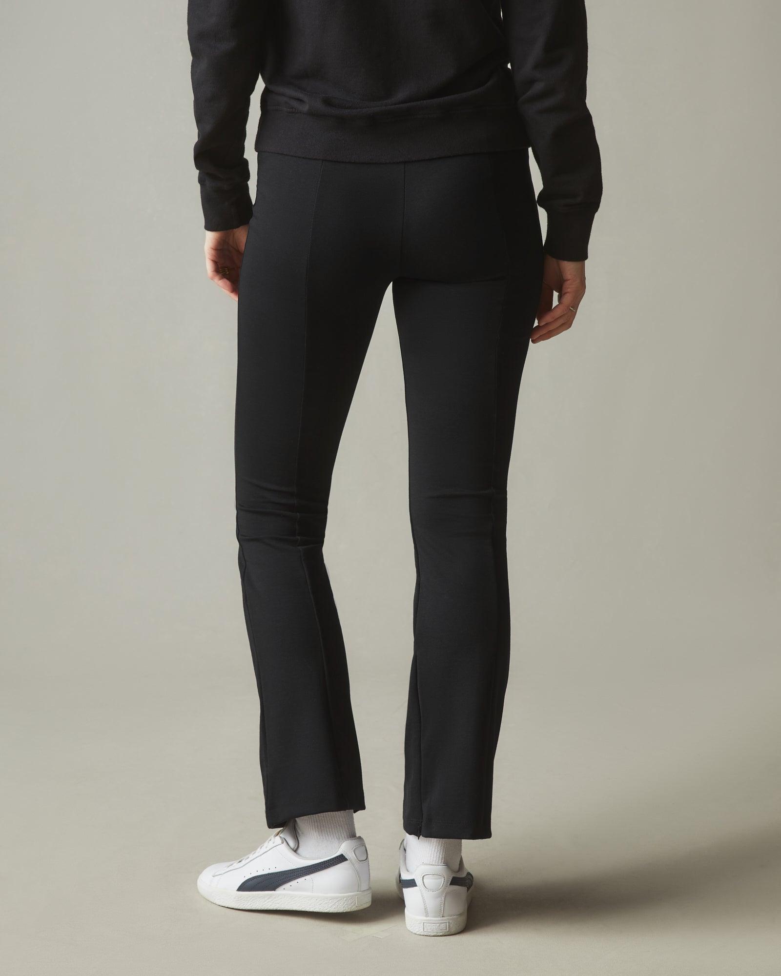 Women's Ponte Zip Flare Pant - Super Black Product Image