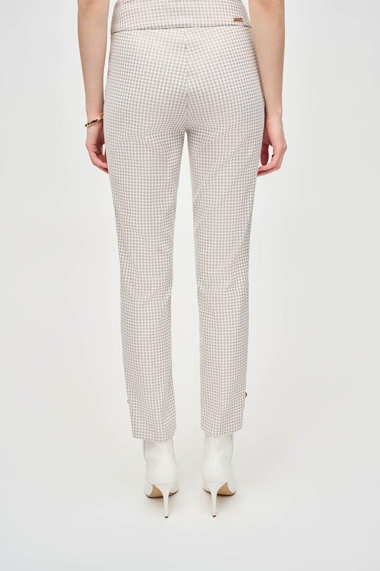 Houndstooth Jacquard Slim Fit Pants Product Image