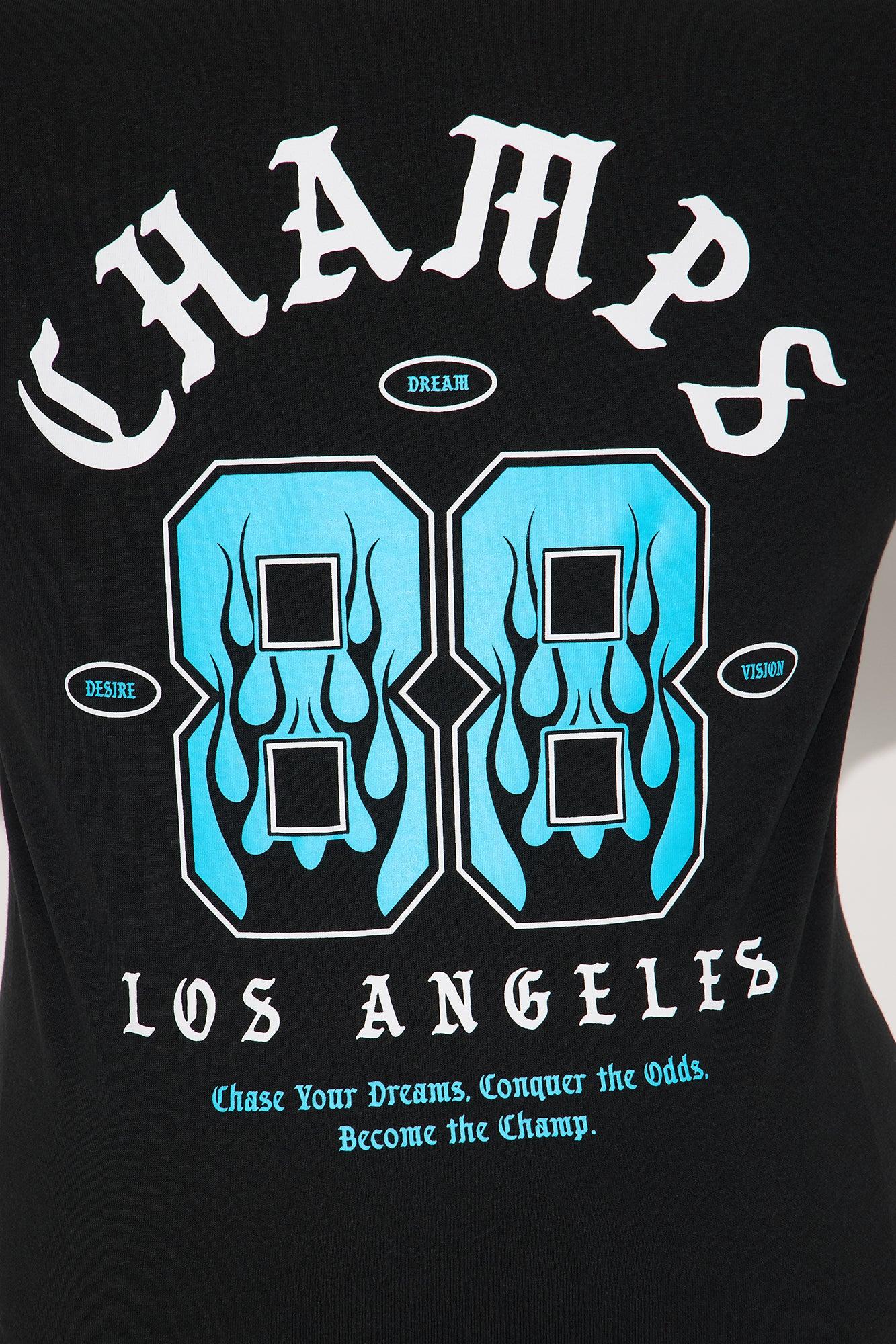 Champs 88 Flames Front And Back Graphic Tee - Black Female Product Image