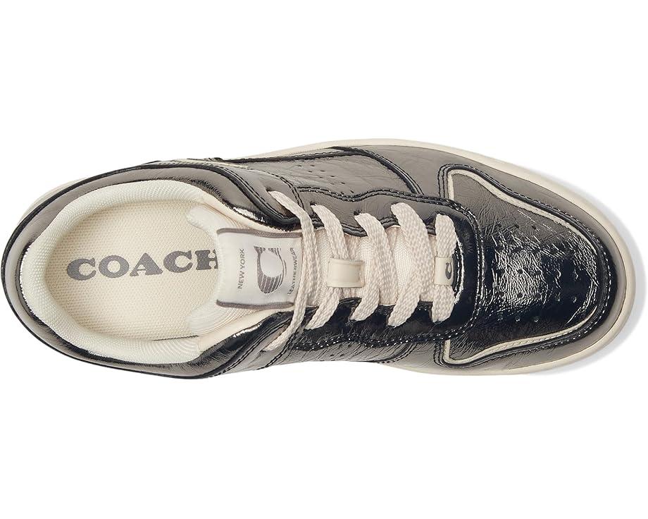 Women's COACH C201 Crinkle Metallic Sneaker Product Image
