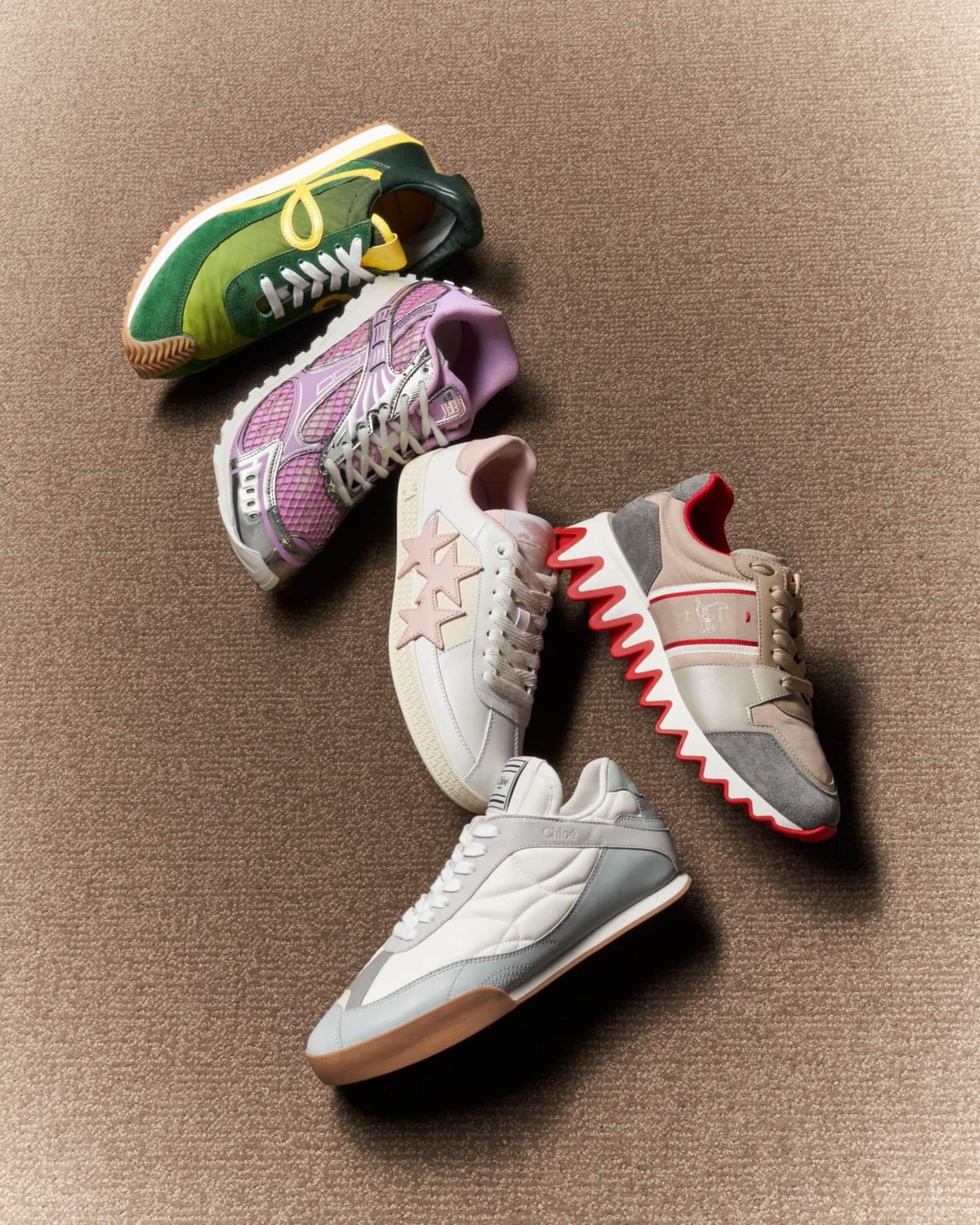 Kick Low-Top Mixed Leather Sneakers Product Image